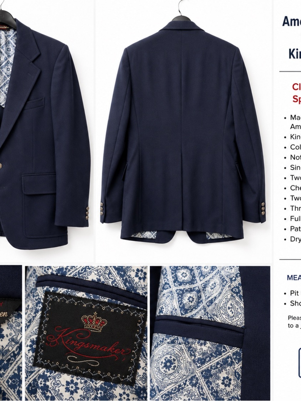 Men's Navy Blue Blazer